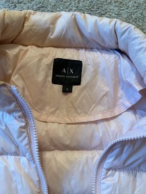 Armani Exchange Women's Light Pink Puffer Jacket